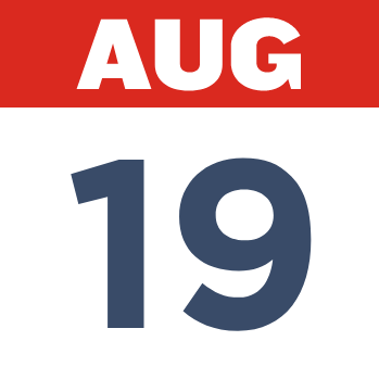 August 19 Calendar Date
