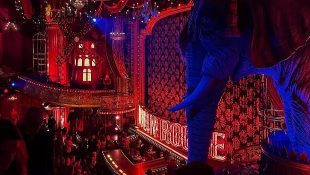 View of the stage at Moulin Rouge The Musical on Broadway