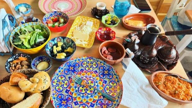 A table filled with Nilufer's Turkish Breakfast