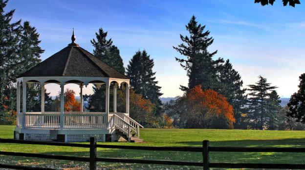 Fort Vancouver, WA parade grounds gazebo