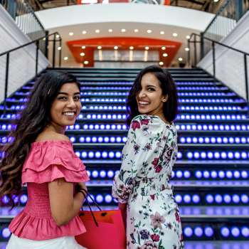 Two women shopping at Easton Town Center