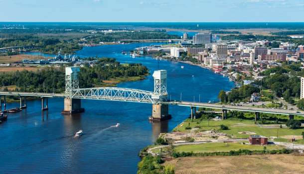 Wilmington riverfront and skyline
