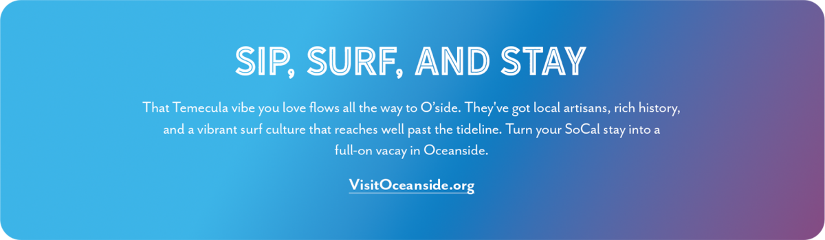 Sip Surf Stay in Temecula headline