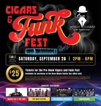 A poster promoting the Cigars and Funk Fest