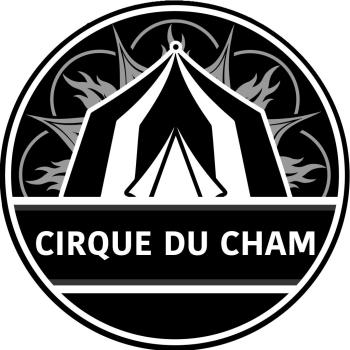 Logo for the fire artists at Winterfest Bonfires on the Beach, Cirque du Cham.