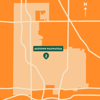 map graphic of Midtown Wauwatosa