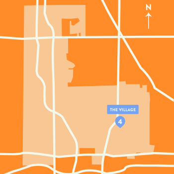 a map graphic of The Village of Wauwatosa