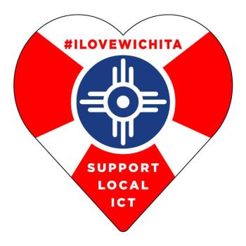 #ILOVEWICHITA Decal from the Chamber of Commerce