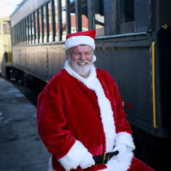 A picture of Santa at Santa Claus Express at  Stewartstown Railroad