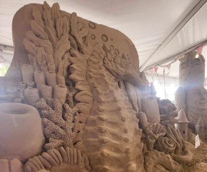 Sea Horse Sandsculpture