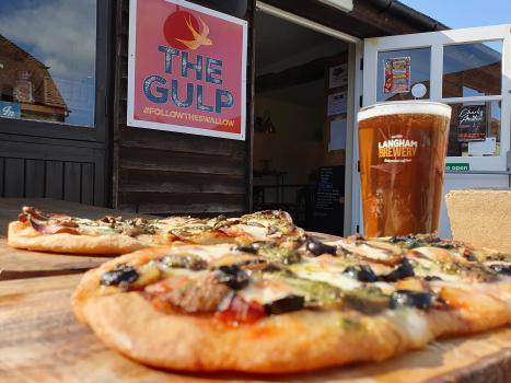 Langham Brewery beer and pizzas