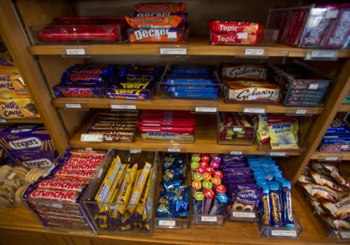 assortment of candy bars
