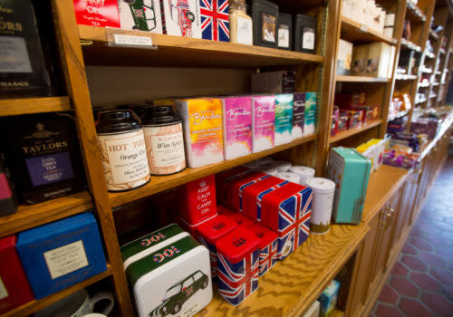 shelf of teas