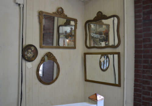 mirrors on wall