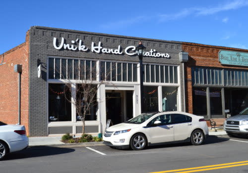 cars in front of store