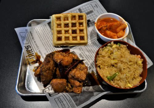 tray of food