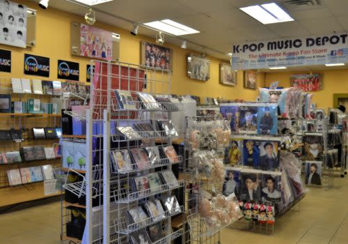 shelves of dvds