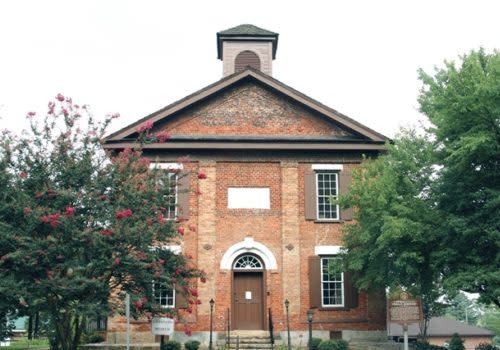 outside brick building