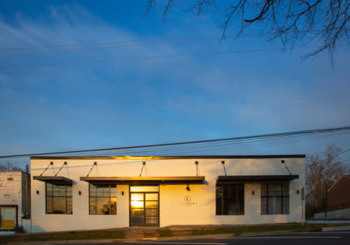 outside building named Laundry