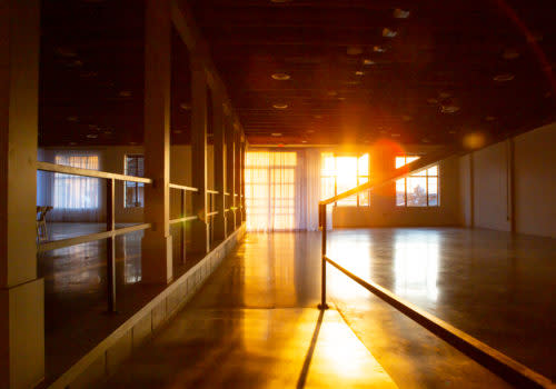 sunset through window