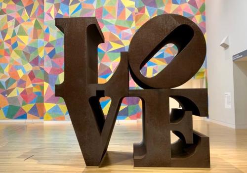 Robert Indiana LOVE sculpture, Newfields
