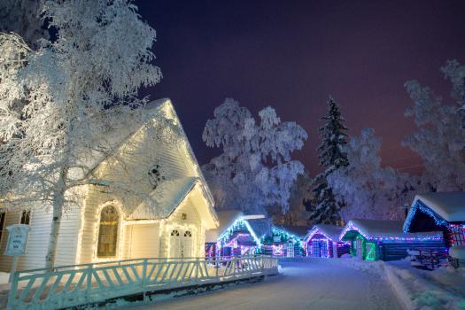 Pioneer Park Lights in Winter