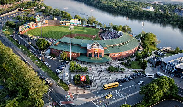 An image of the home stadium of the Trenton Thunder Baseball team, minor league affiliate of the New York Yankees
