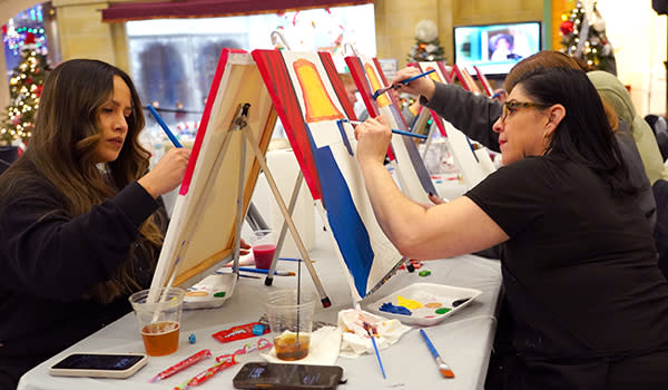 Paint & Sip at "A Christmas story" Exhibit