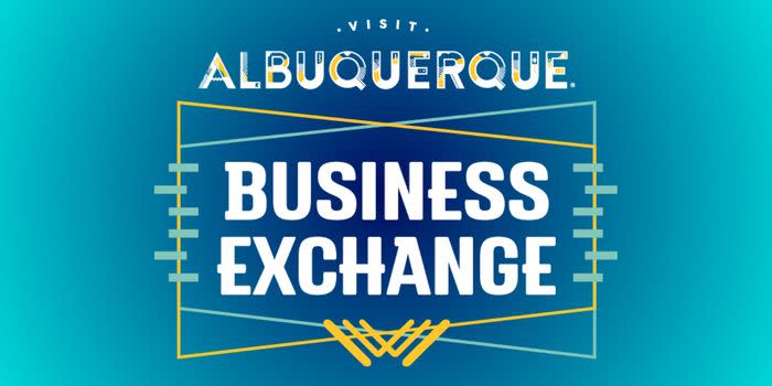 The logo for the Visit Albuquerque Business Exchange