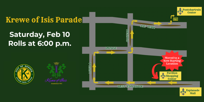 Krewe of Isis Route