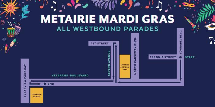 Jefferson Parish Mardi Gras Parade Routes