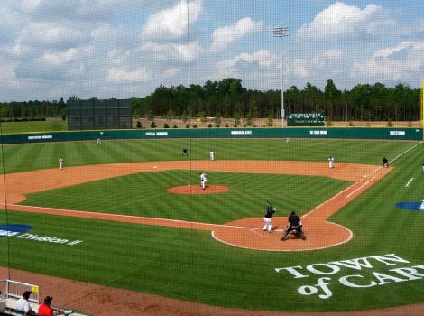 The USA Baseball Olympic Team hosts North Carolina National Guard Soldiers  at the USA Baseball National Training Complex in Cary, North Carolina, July  18, 2021. The Soldiers, during a ceremony before the