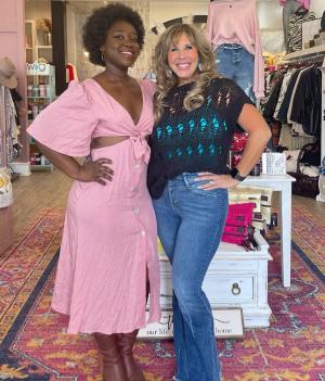 Olivia Ebrotie and Kara at Karadise Boutique