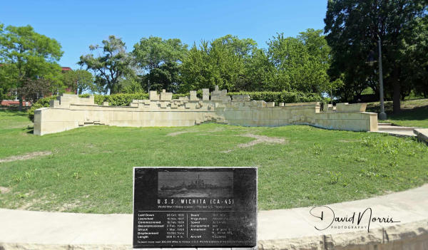 USS Wichita Memorial at Veterans Memorial Park in Wichita