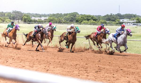 Kick of the summer pari-mutuel horse racing season with a trip to the Gillespie County Fair Grounds on Fourth of July Weekend