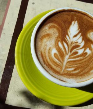 Latte at Firefly Coffeehouse in Fort Wayne