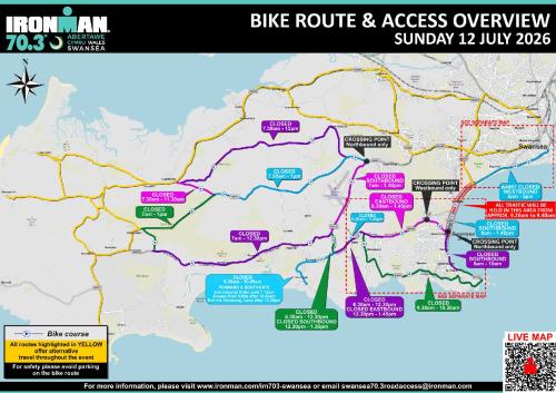 IRONMAN Gower Road Closures 2026 - English