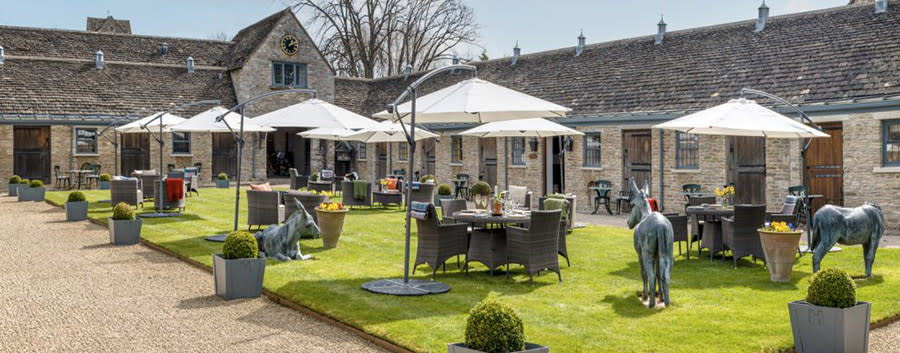 The courtyard at Whatley Manor