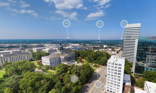 Aerial view from the virtual tour of Columbia SC