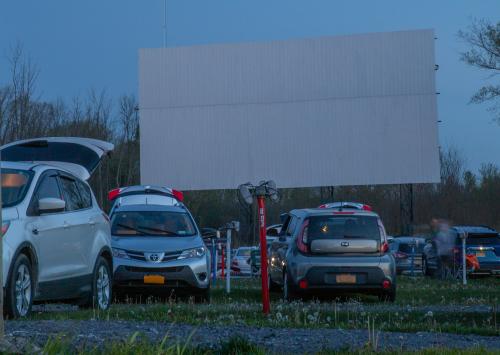 Finger Lakes Drive-In Cars and Screen