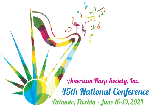 logo for delegate website. For the 2024 Annual Conference – American Harp Society