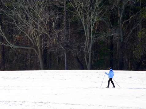 Winter skiing at Goddard Park