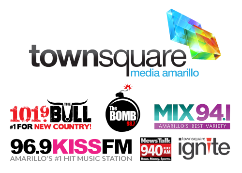 Townsquare Media Logo Soup including their primary logo and all their station logos