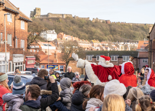 Santa Claus arriving in Scarborough