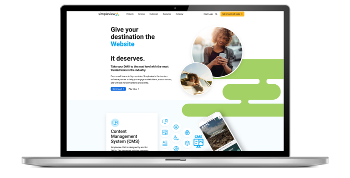 Simpleview Inc Website 2023 Redesign | Laptop Mockup