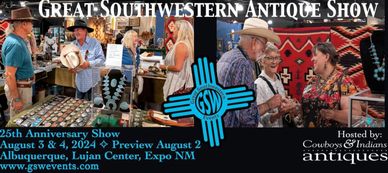 A flyer for the 2024 Great Southwestern Antique Show