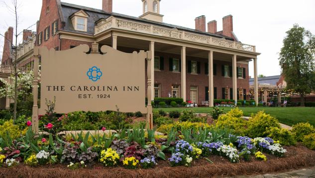 The Carolina Inn Sign in Front of Hotel