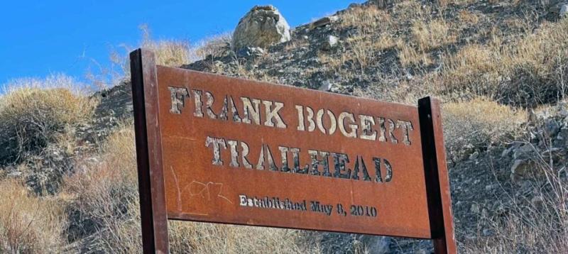 Frank Bogert Trailhead sign