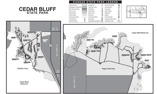 Cedar Bluff State Park Map