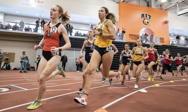 Indoor track competition at Gordon Field House